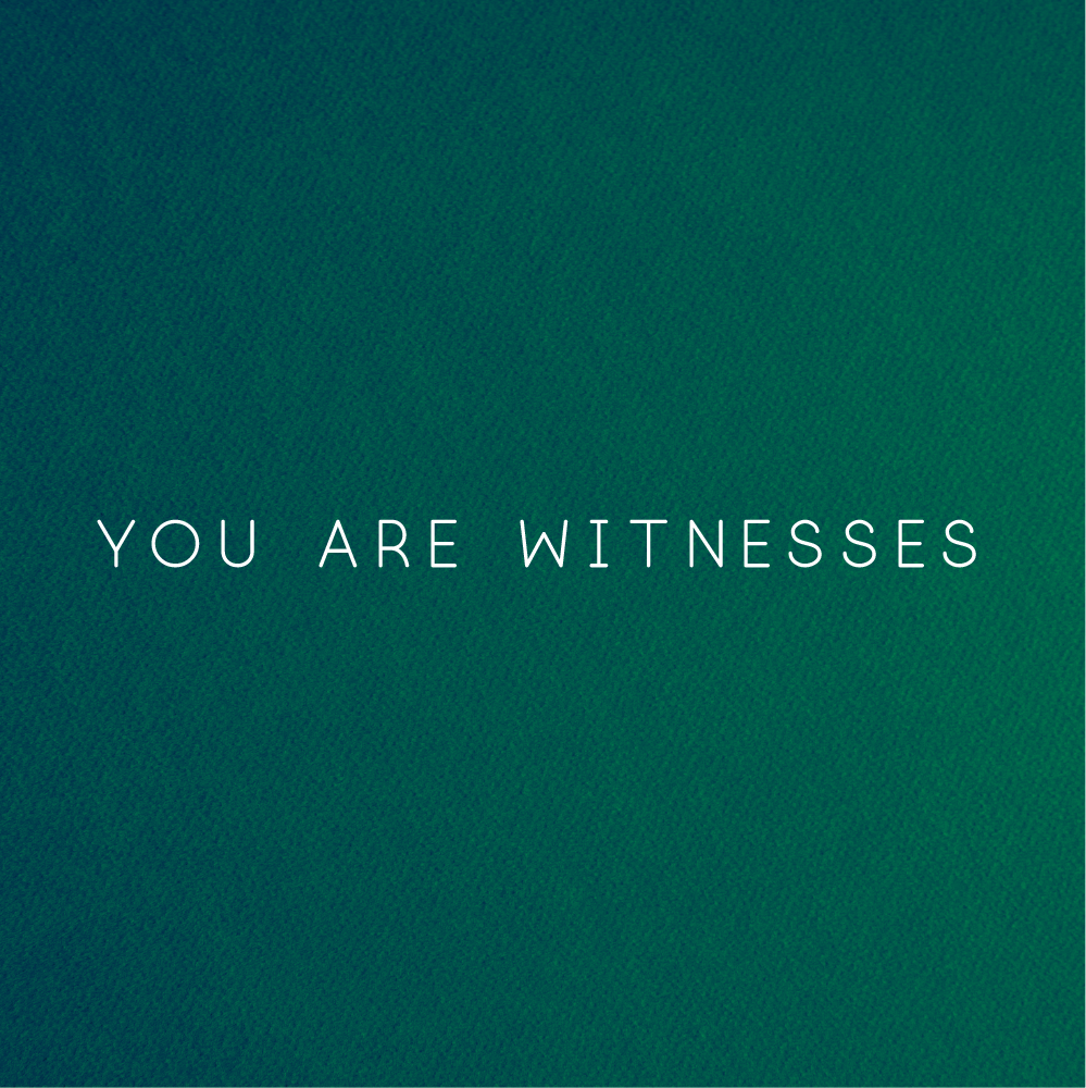 YOU ARE WITNESSES
